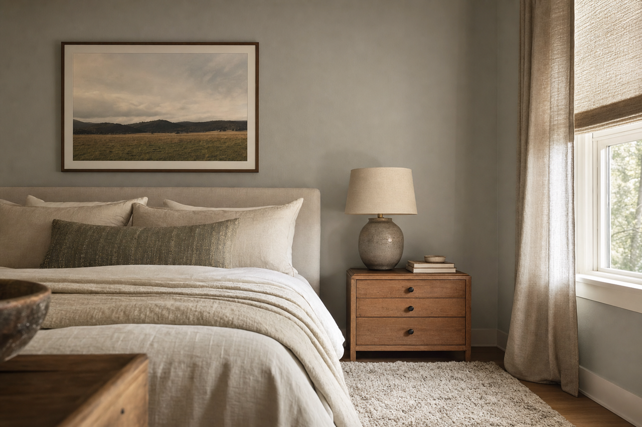 Hazy Stratus by Valspar on interiors