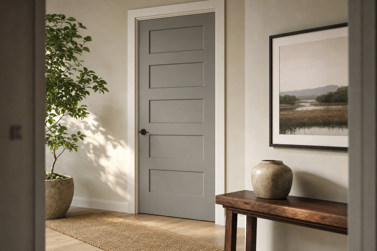 Grey Suit by Valspar on interior-doors