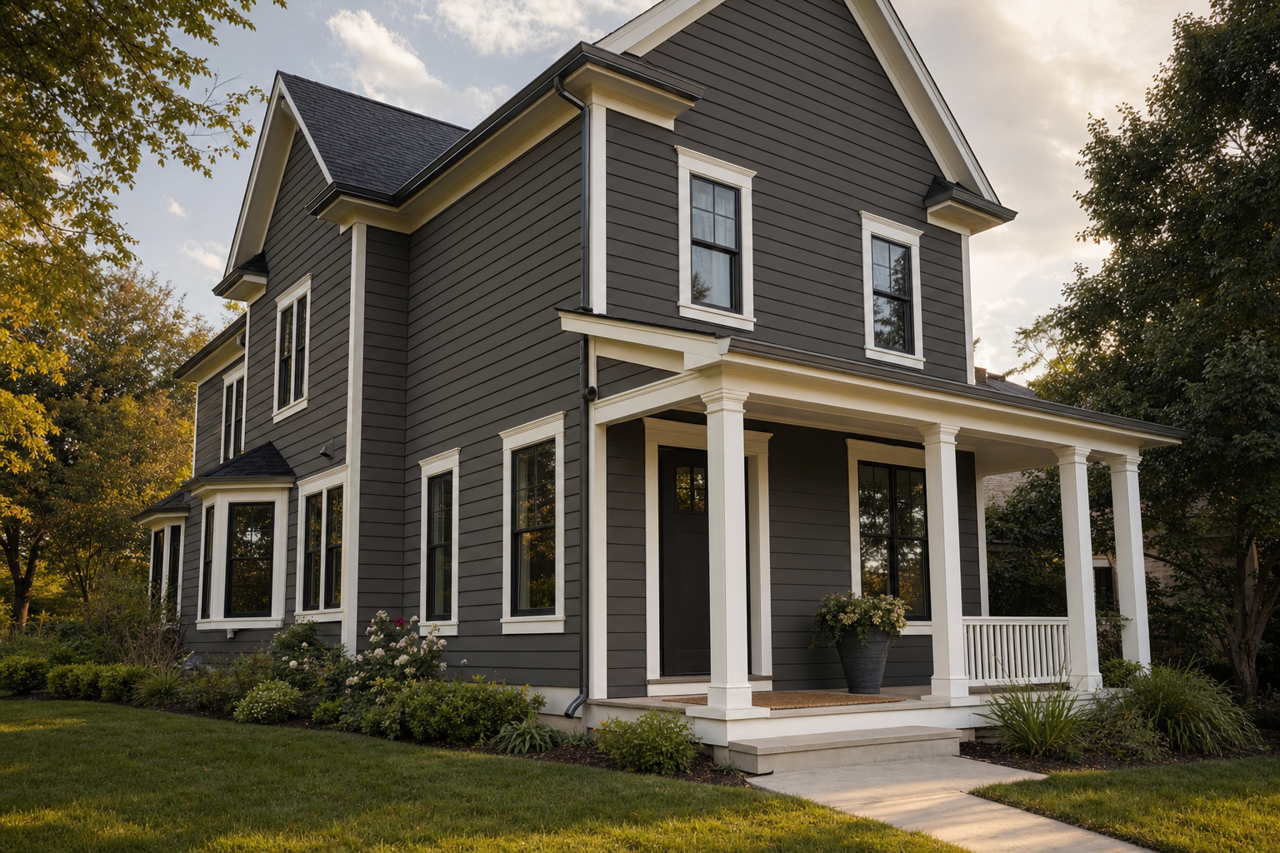 Ebony Field by Valspar on exterior