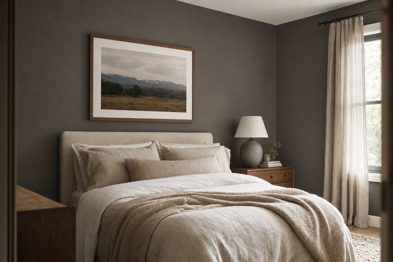 Ebony Field by Valspar on interiors