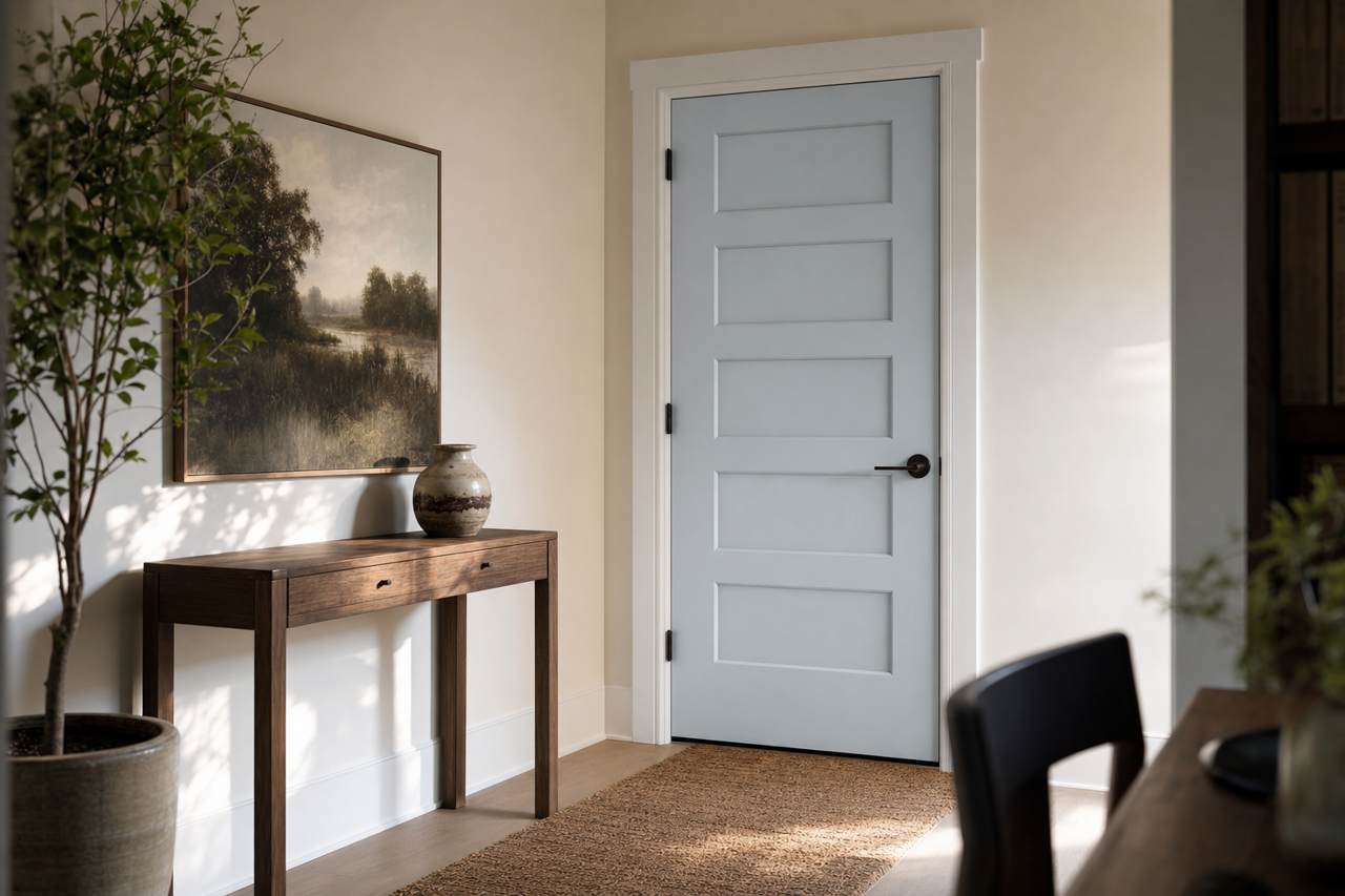Moon Sail by Valspar on interior-doors
