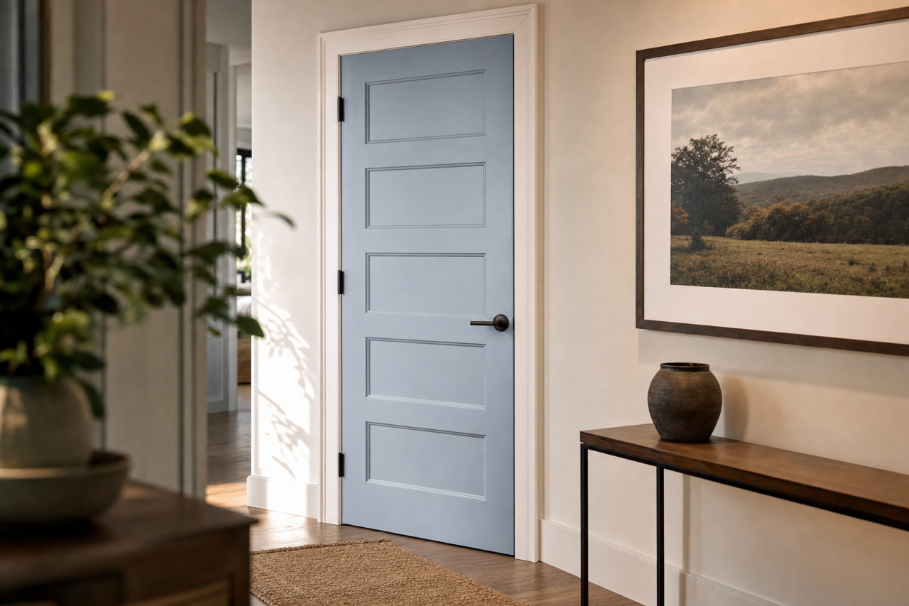Acier Tint by Valspar on interior-doors