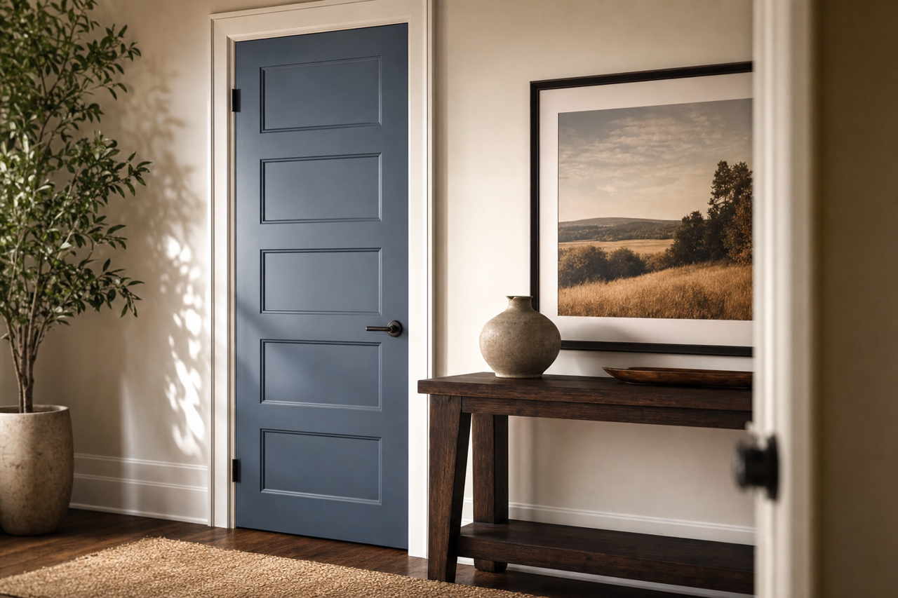 Midnight Shadow by Valspar on interior-doors
