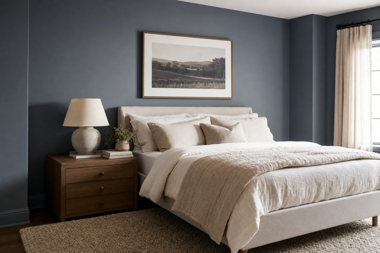 Midnight Shadow by Valspar on interiors