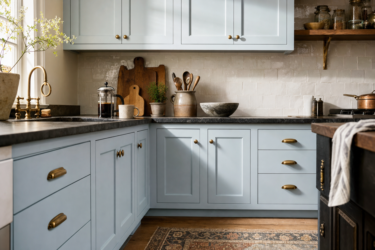 Journal Book by Valspar on cabinets