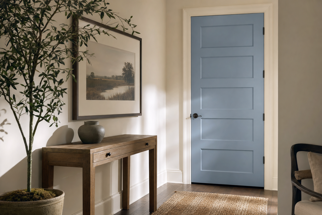 Lovebirds by Valspar on interior-doors
