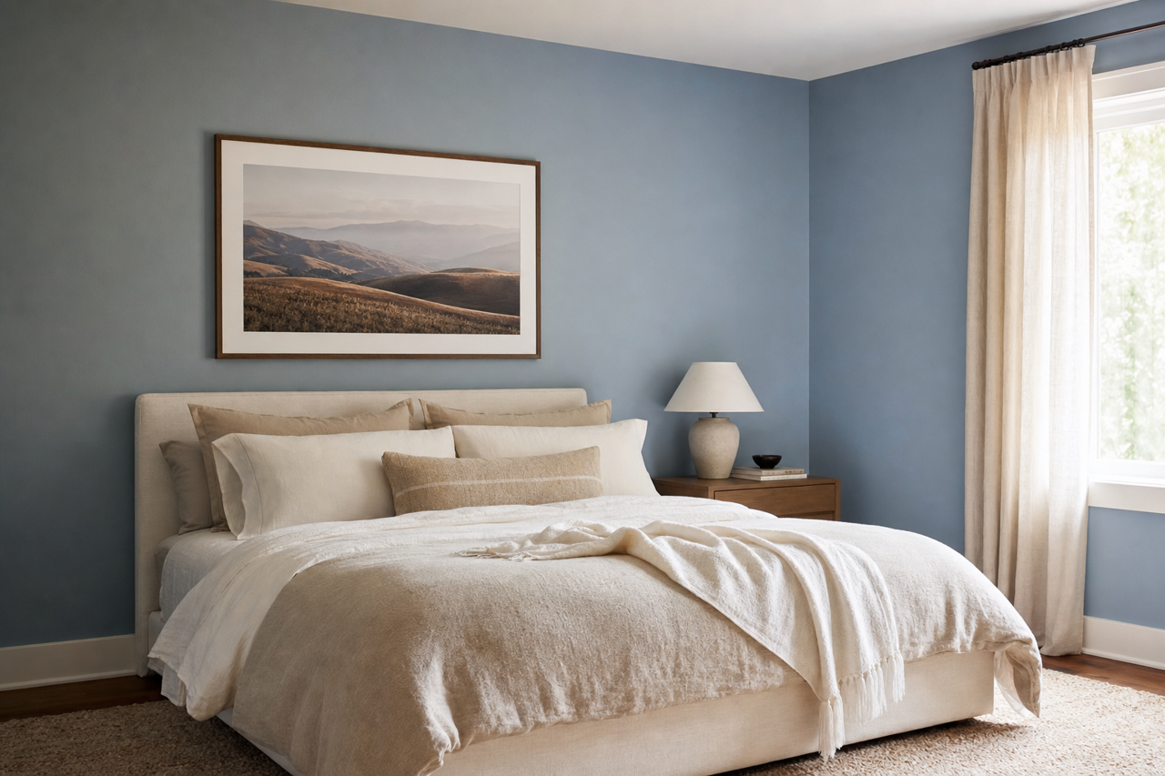Splendid Blue by Valspar on interiors