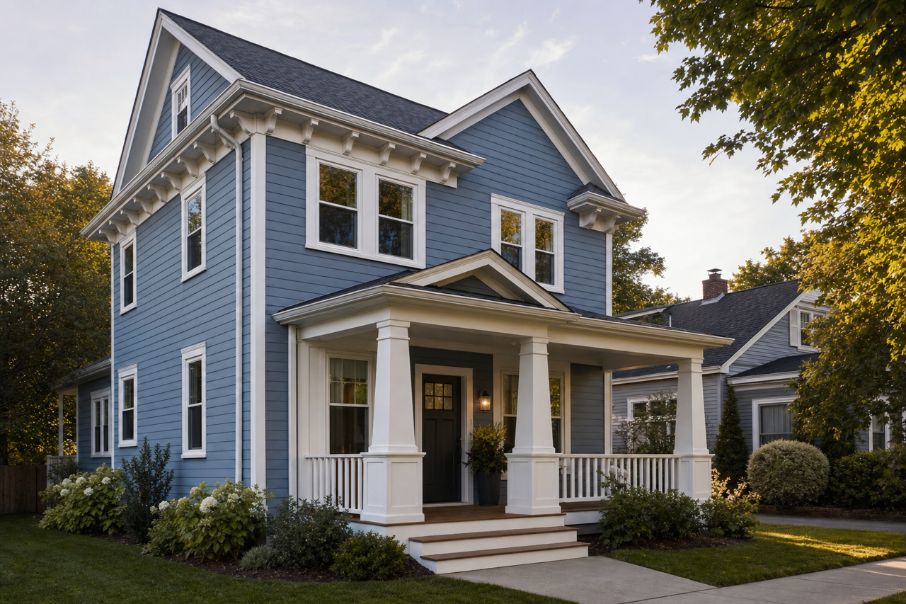Veranda Blue by Valspar on exterior