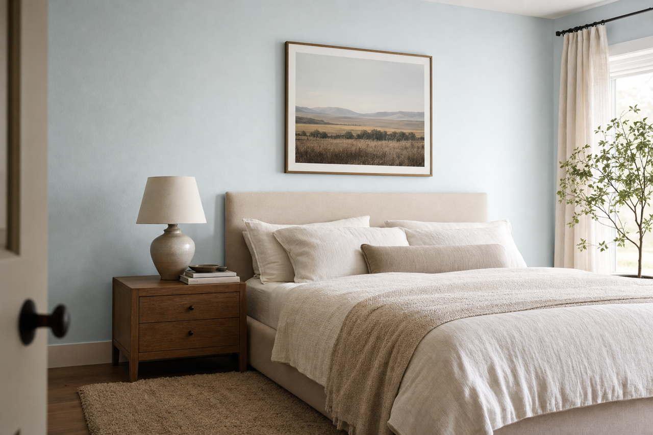 Cool Mist by Valspar on interiors