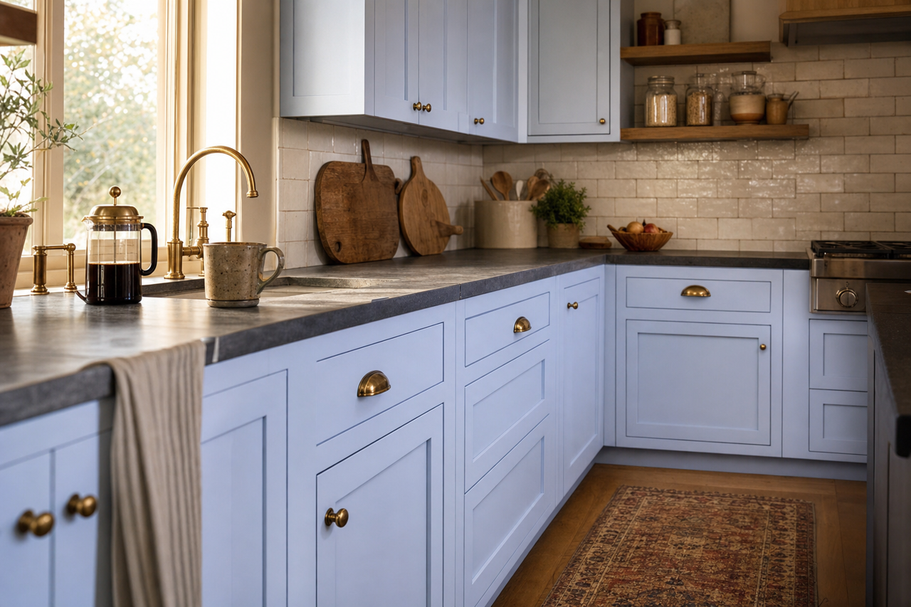 Surrender by Valspar on cabinets