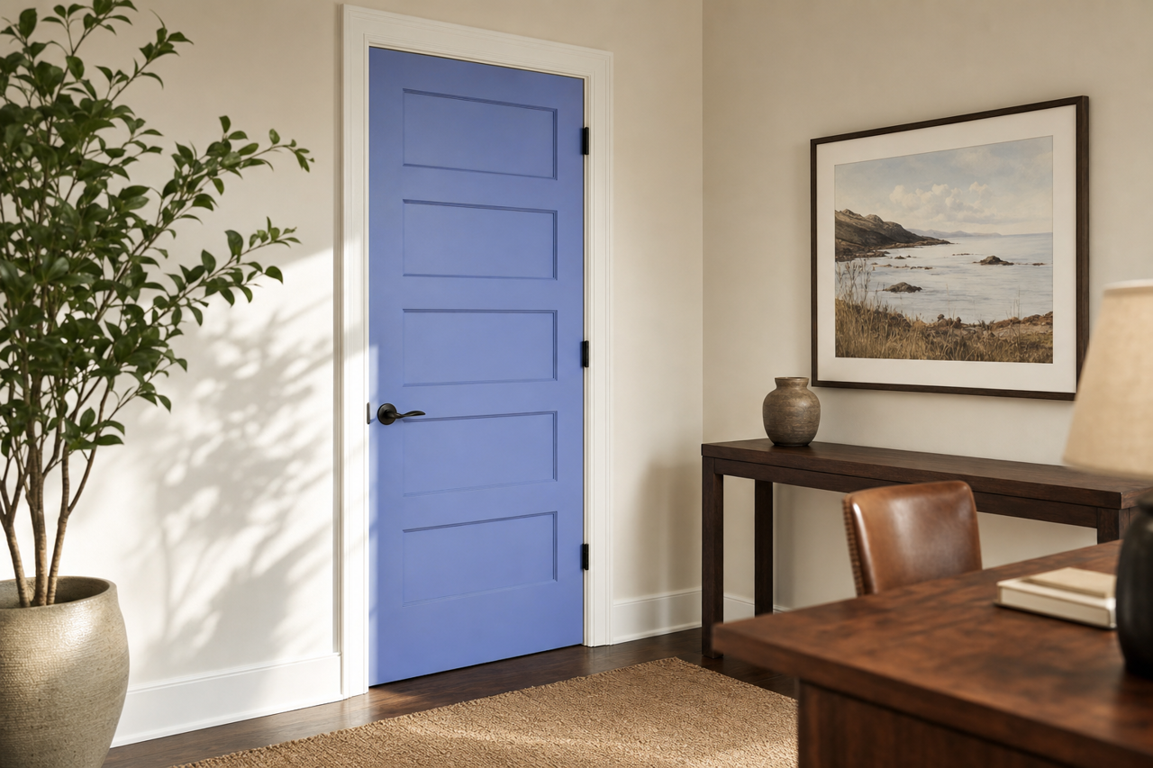 Violet Twist by Valspar on interior-doors