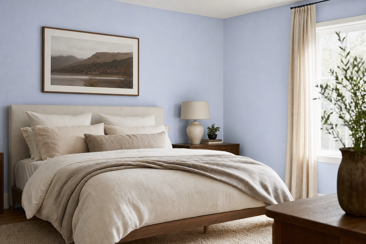 Twilight Mist by Valspar on interiors