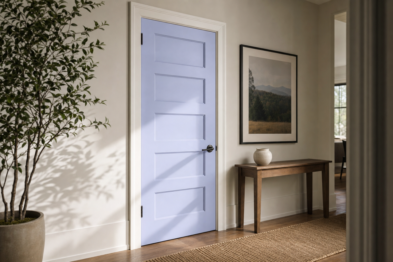 Iris Moon by Valspar on interior-doors