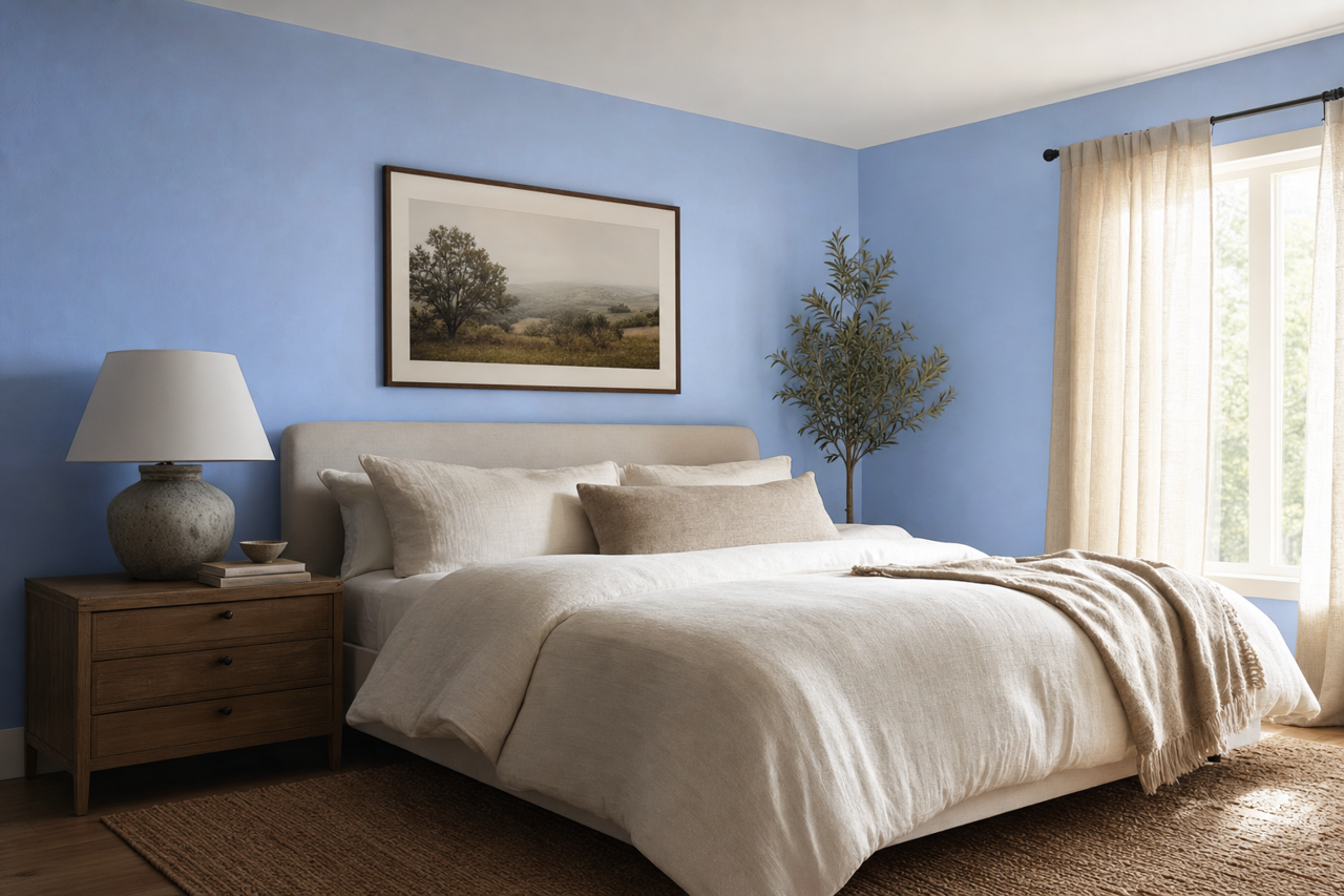 Simply Periwinkle by Valspar on interiors