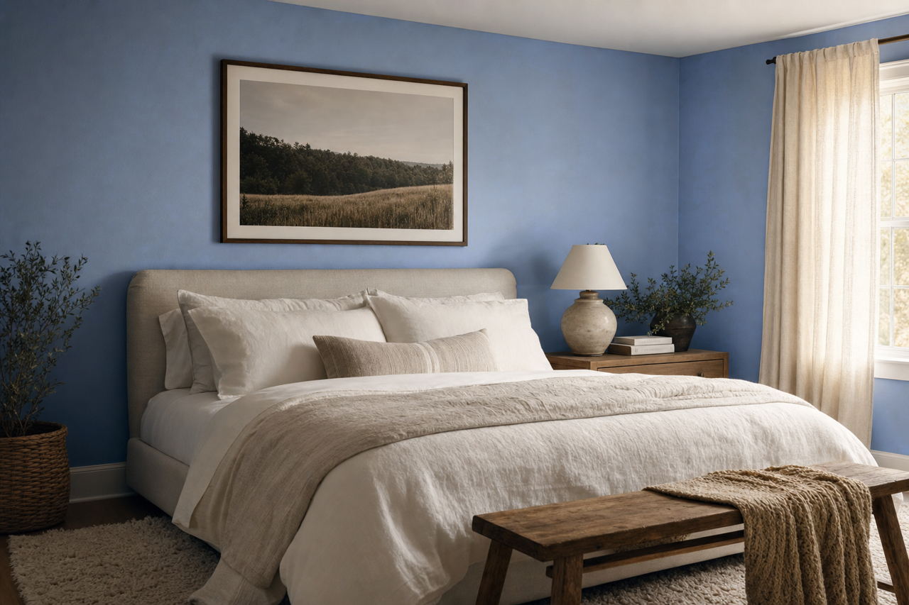 Blue Shock by Valspar on interiors
