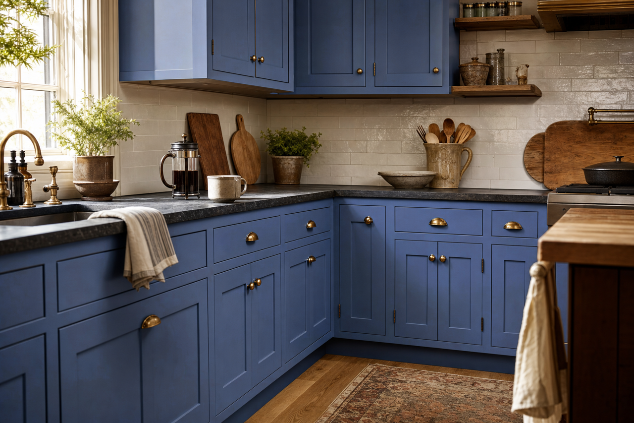 Dazzle by Valspar on cabinets