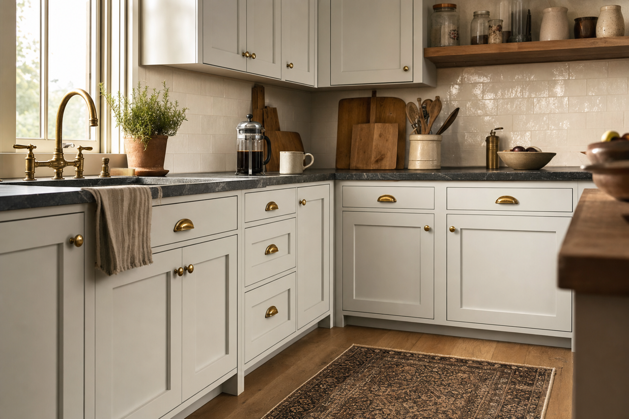 Polar Star by Valspar on cabinets