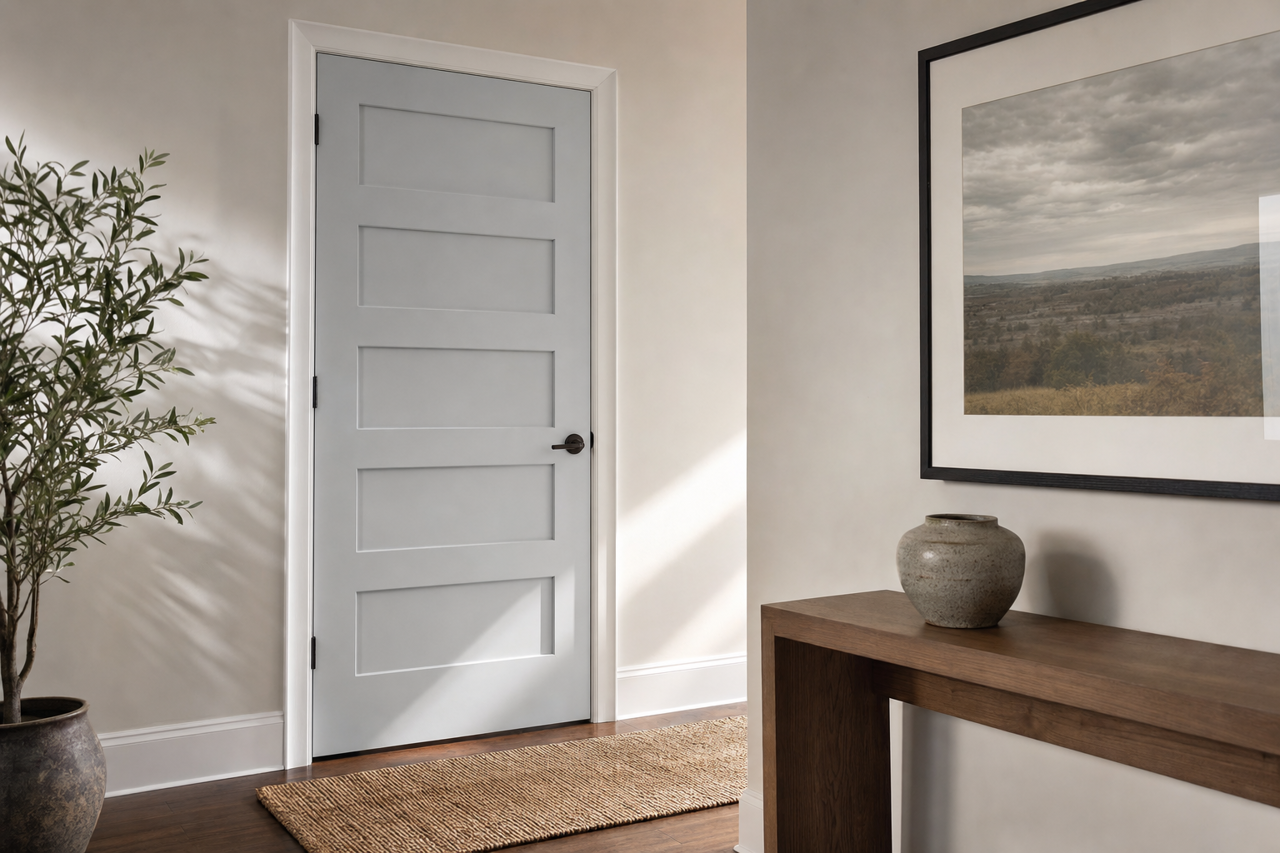 Gravity by Valspar on interior-doors