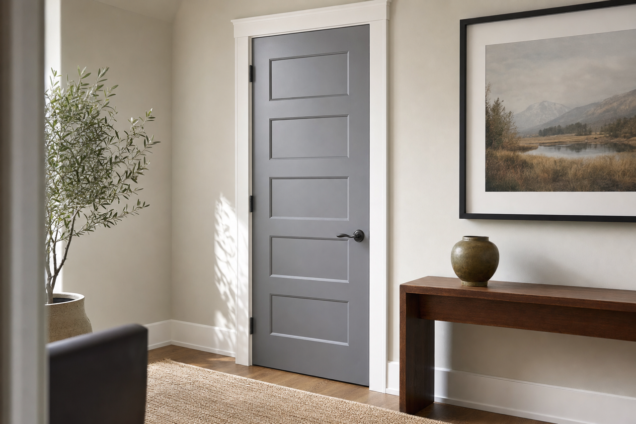 Vessel Gray by Valspar on interior-doors