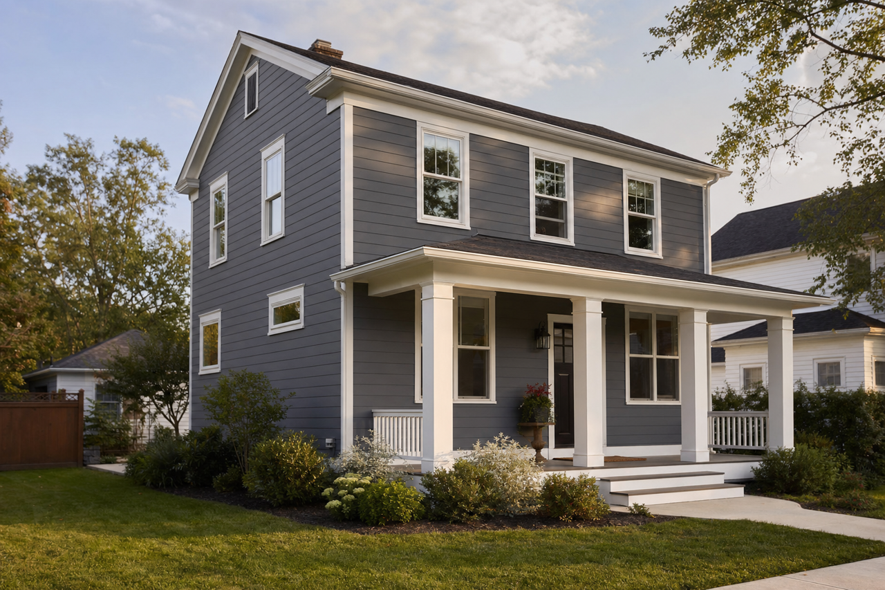 Muskeg Grey by Valspar on exterior