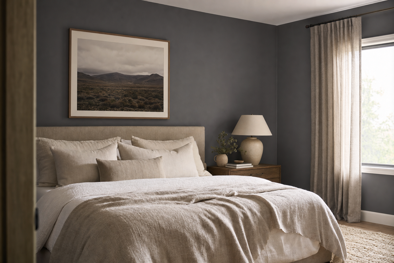 Muskeg Grey by Valspar on interiors