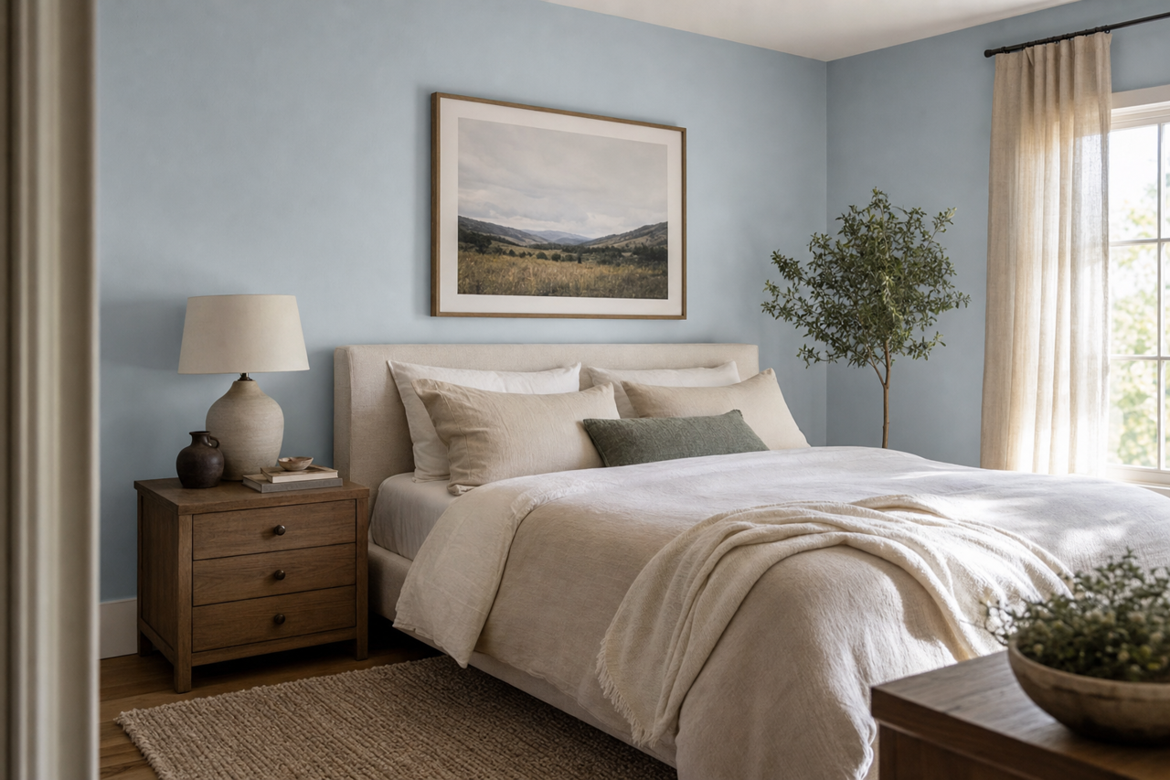 Glacier Mist by Valspar on interiors