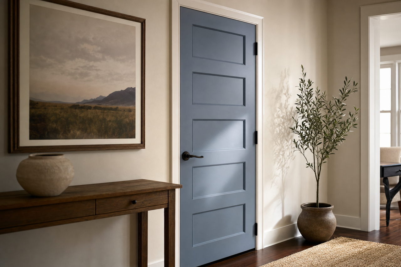 Thundering Clouds by Valspar on interior-doors