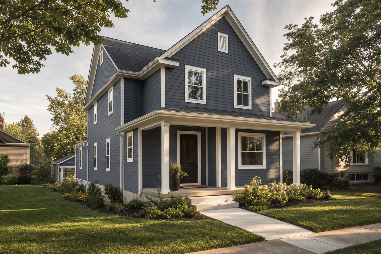 Motor City Blue by Valspar on exterior