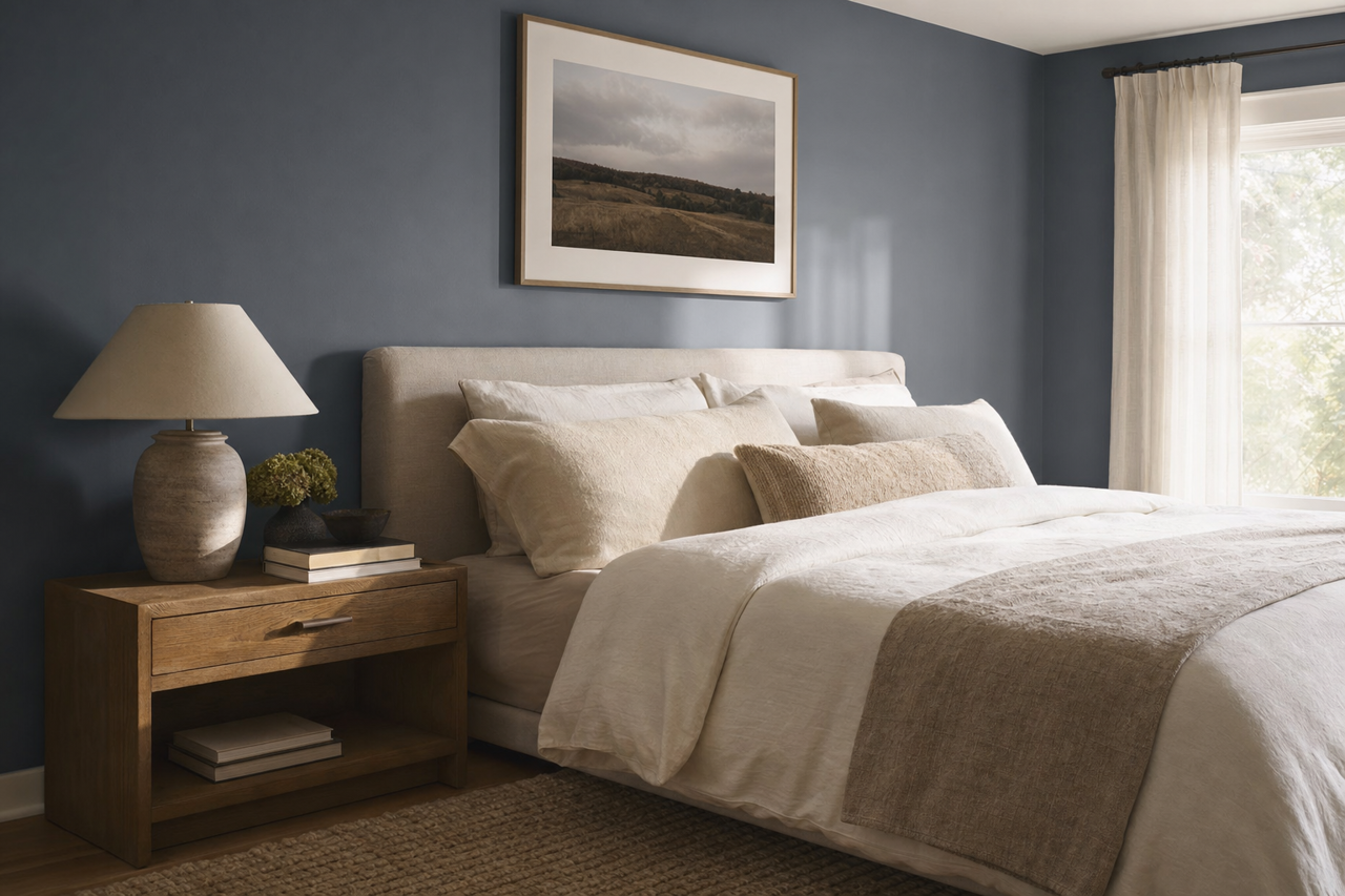 Motor City Blue by Valspar on interiors