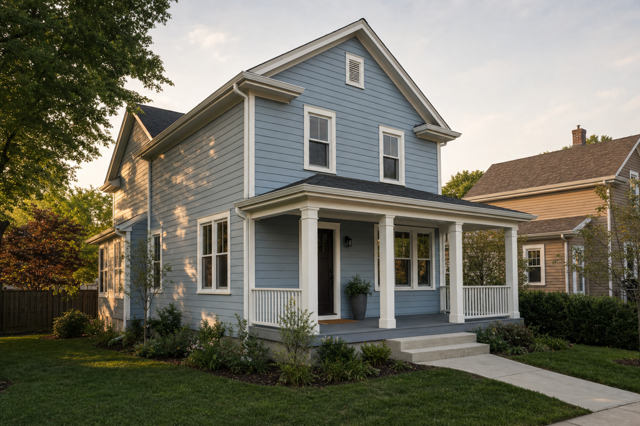 Coventry Blue by Valspar on exterior