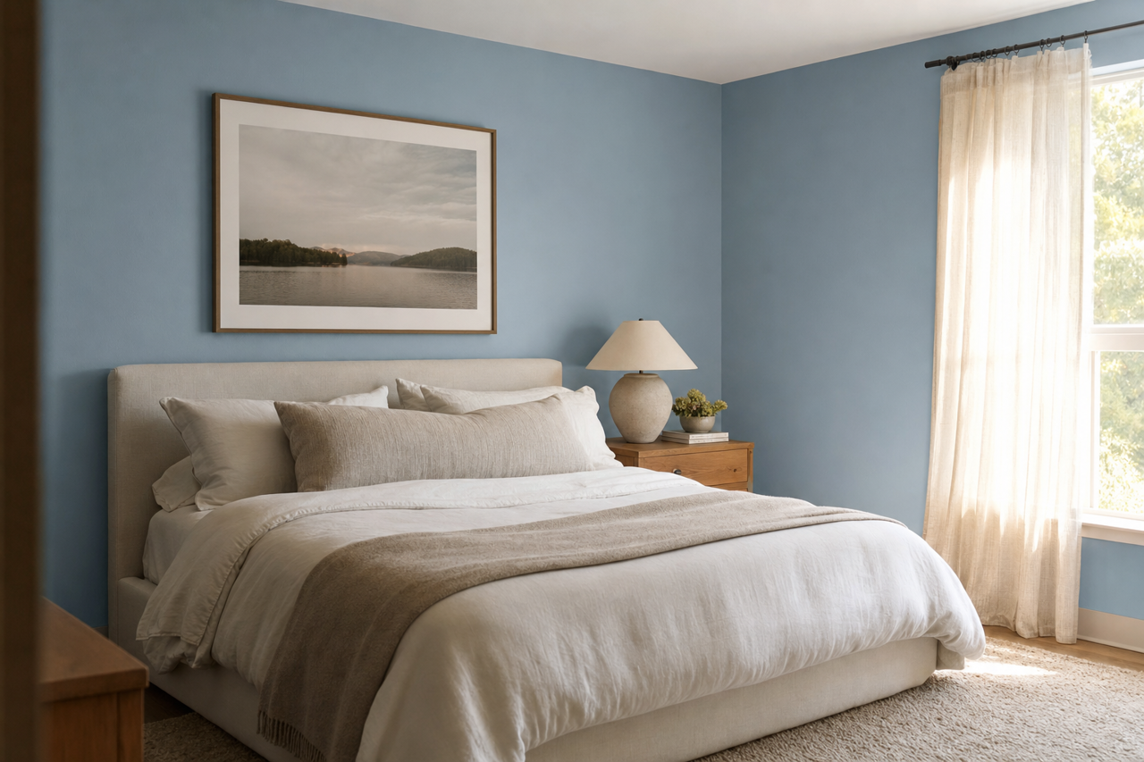 Office Blue by Valspar on interiors