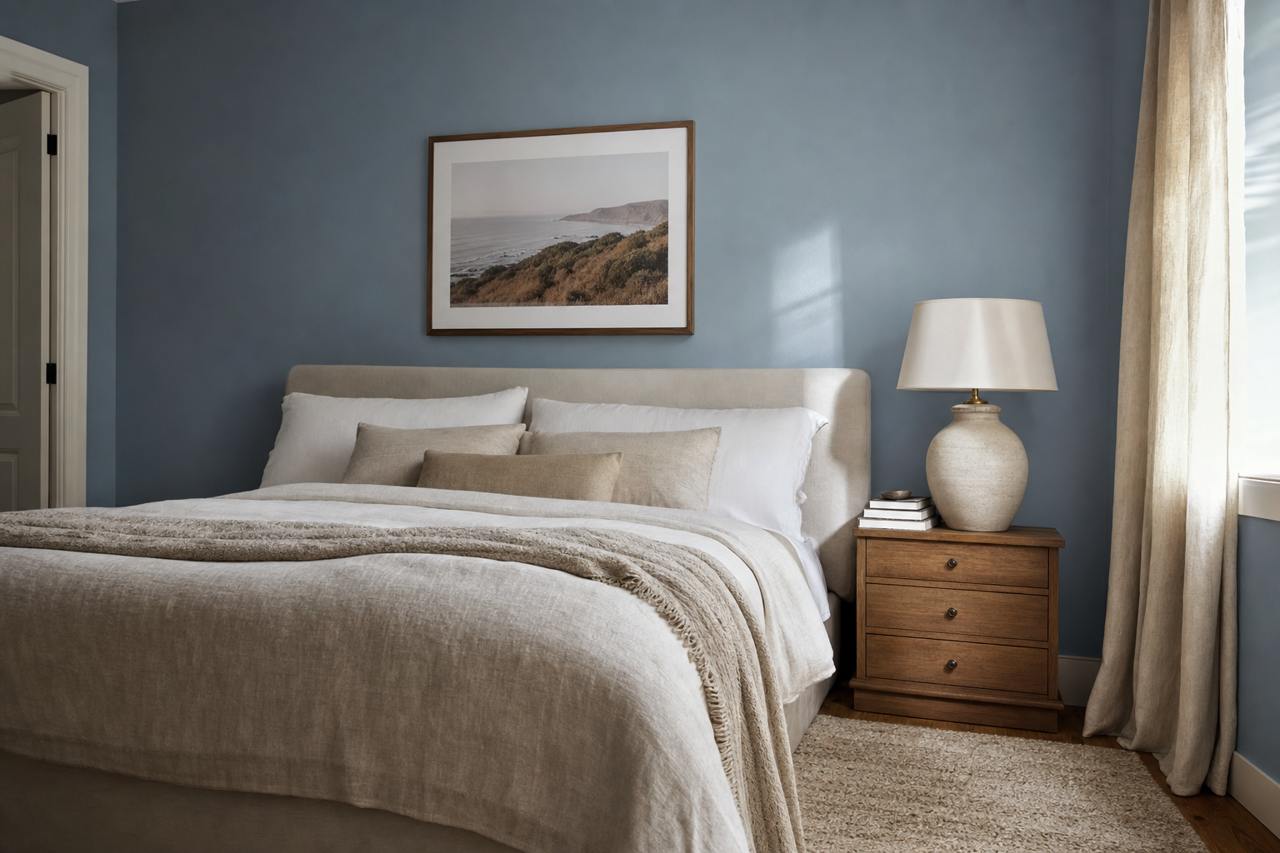 Blue Sash by Valspar on interiors