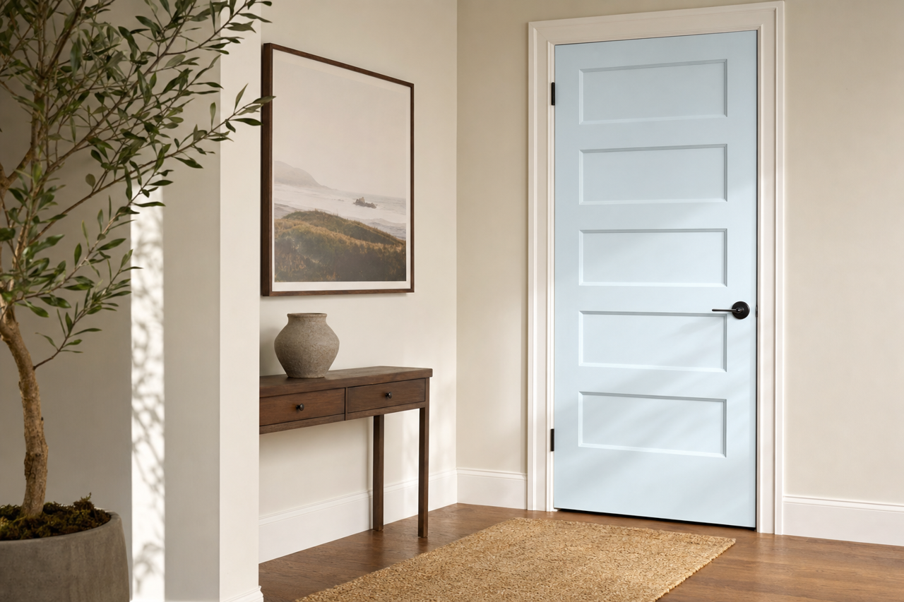 Moonbeam by Valspar on interior-doors