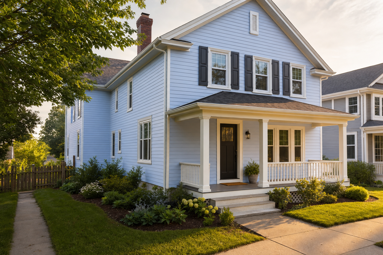 Serenity by Valspar on exterior