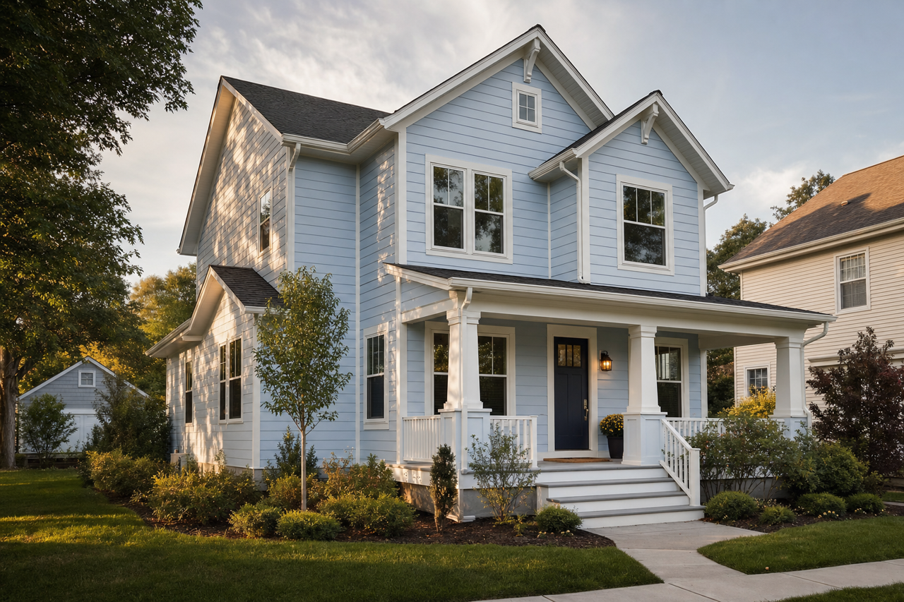 Cool  Hue by Valspar on exterior