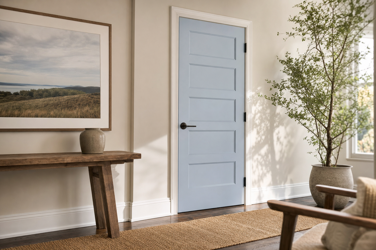 Cool  Hue by Valspar on interior-doors