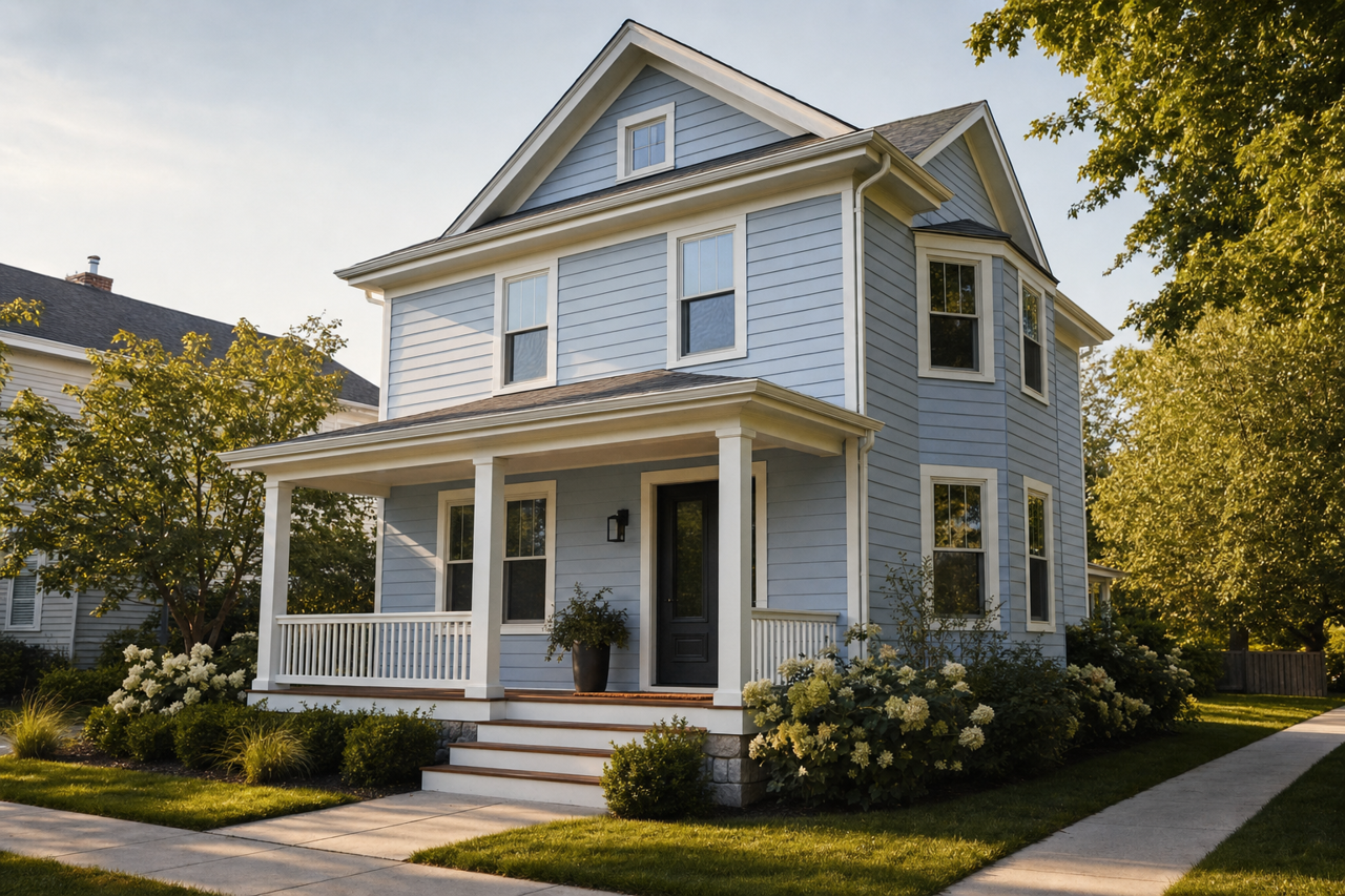 Blue Galaxy by Valspar on exterior