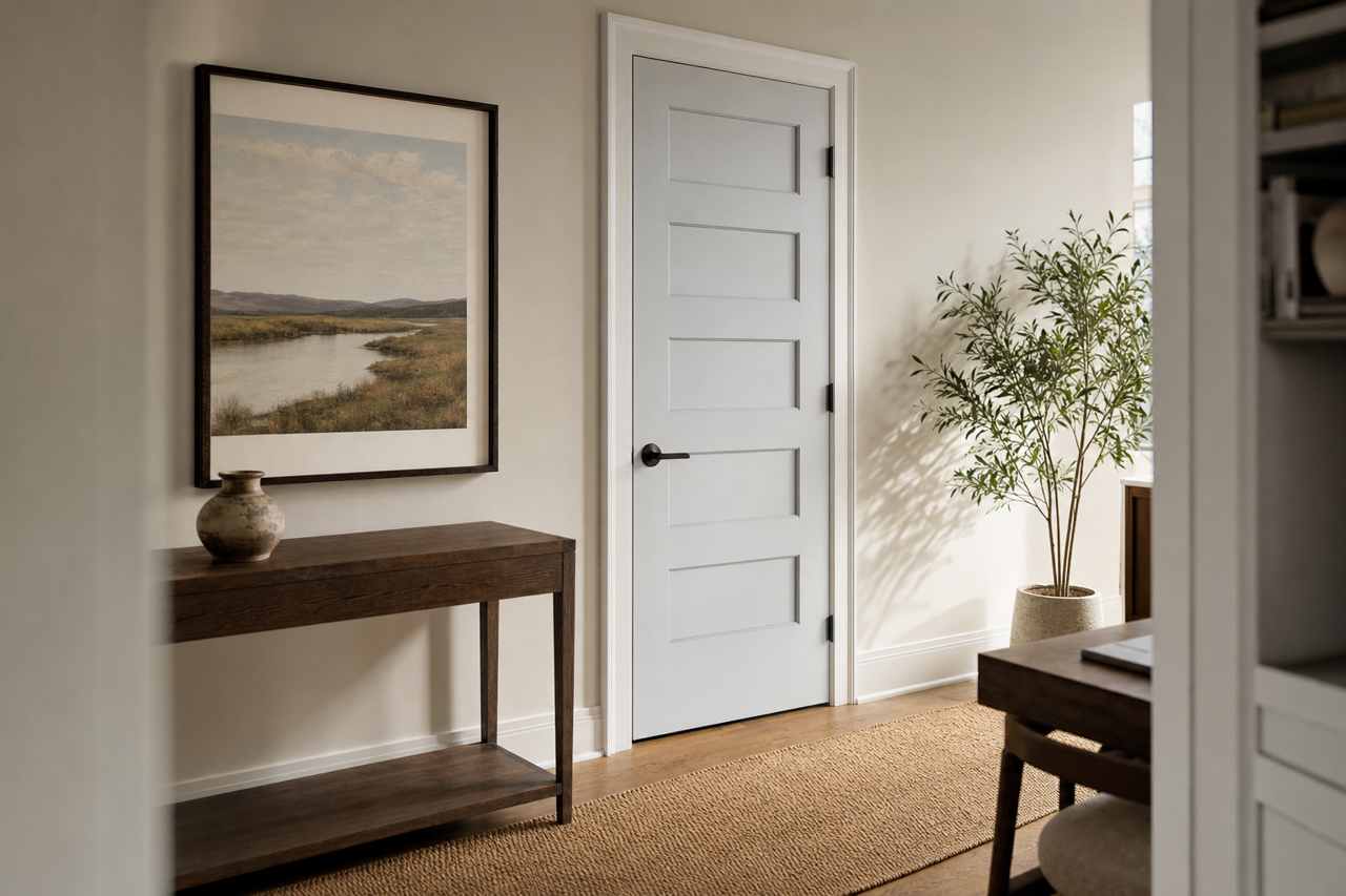 Silver Leaf by Valspar on interior-doors