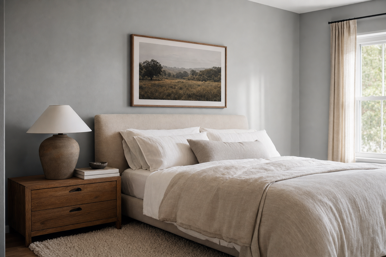Drizzling Mist by Valspar on interiors