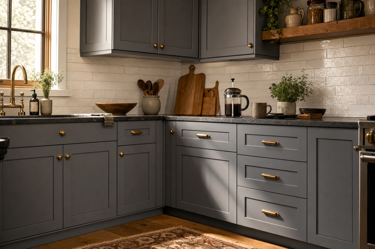 Crucible by Valspar on cabinets