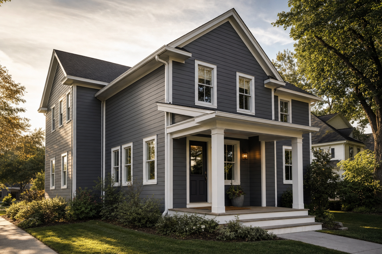 Hematite by Valspar on exterior