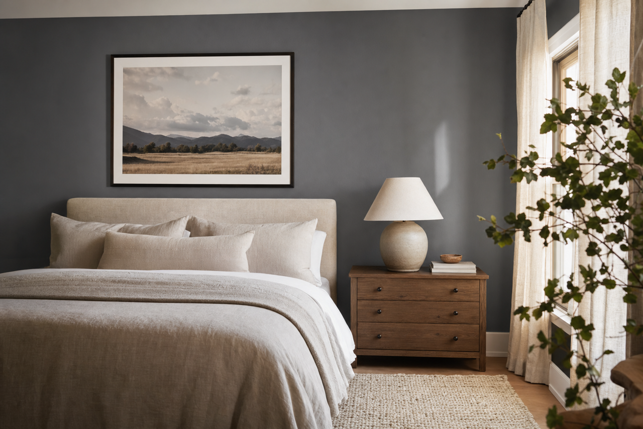 Hematite by Valspar on interiors