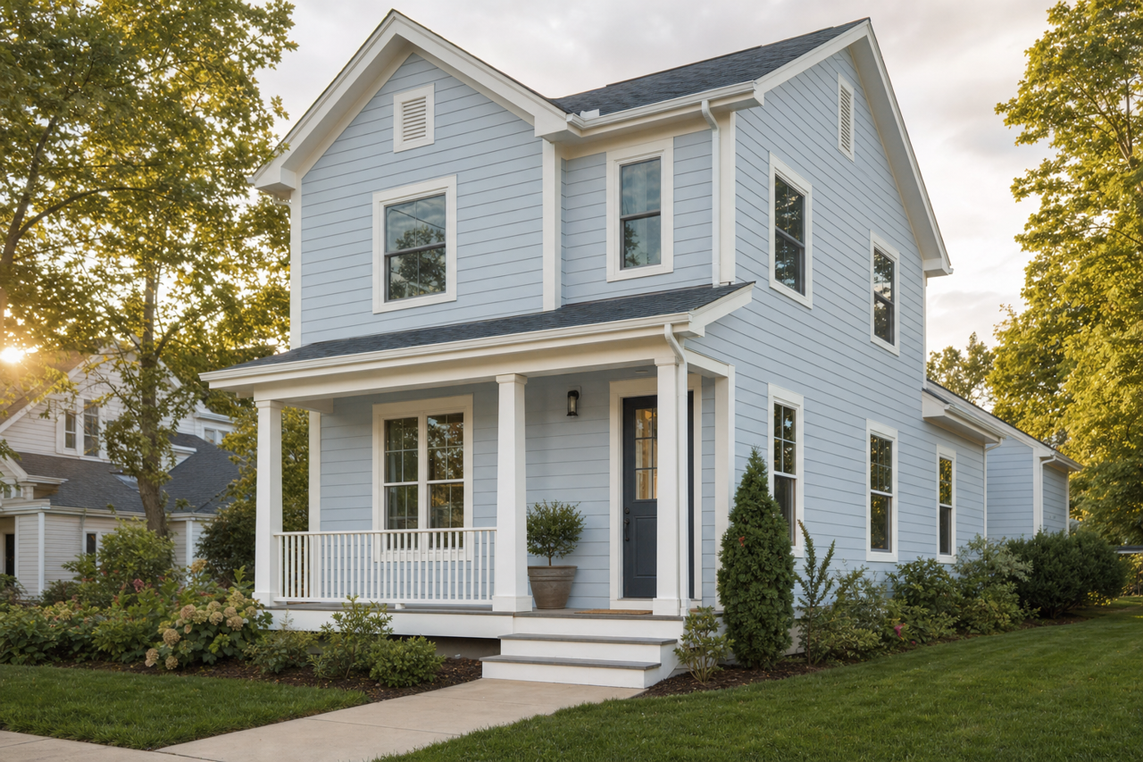 Silver Dusk by Valspar on exterior