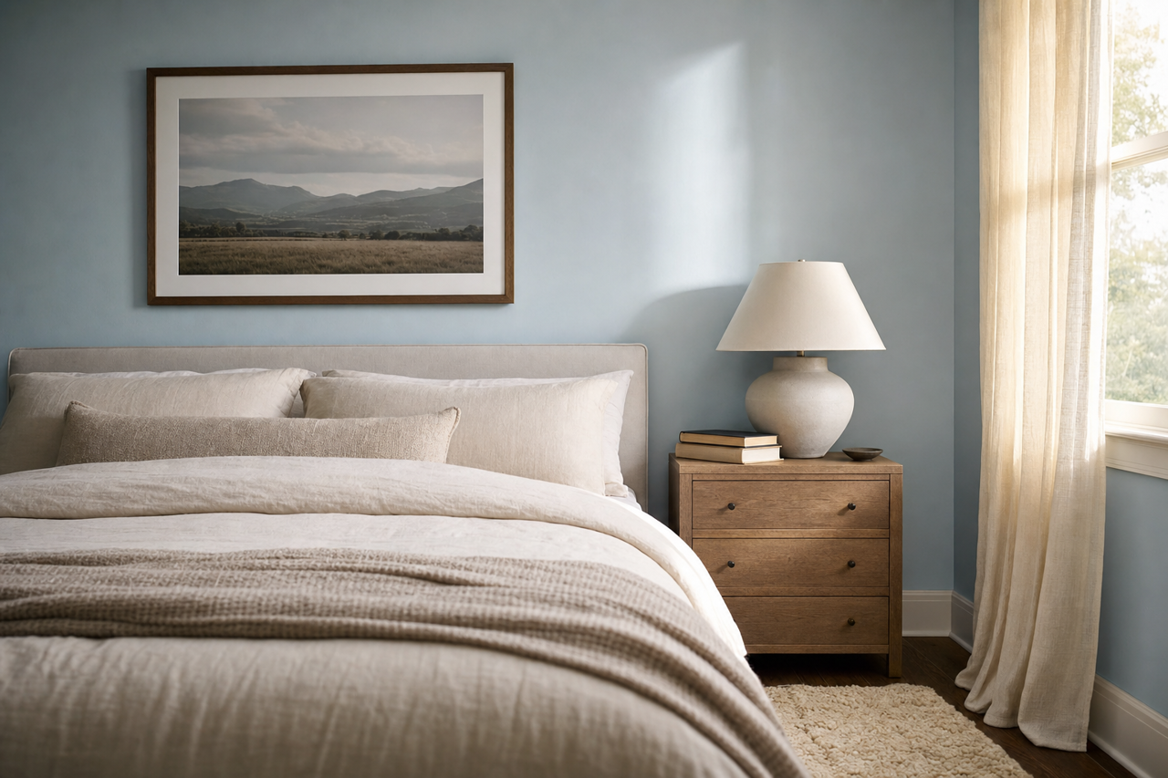 Silver Dusk by Valspar on interiors