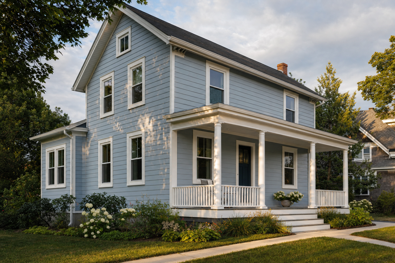 Palisade Blue by Valspar on exterior
