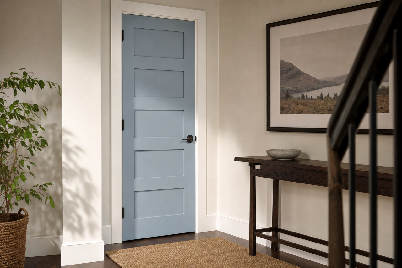 Blue Skylights by Valspar on interior-doors