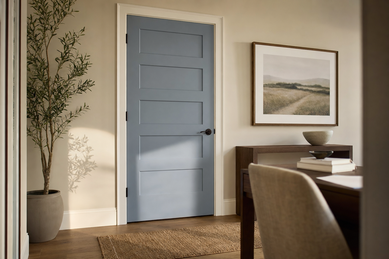 Royal Gray by Valspar on interior-doors
