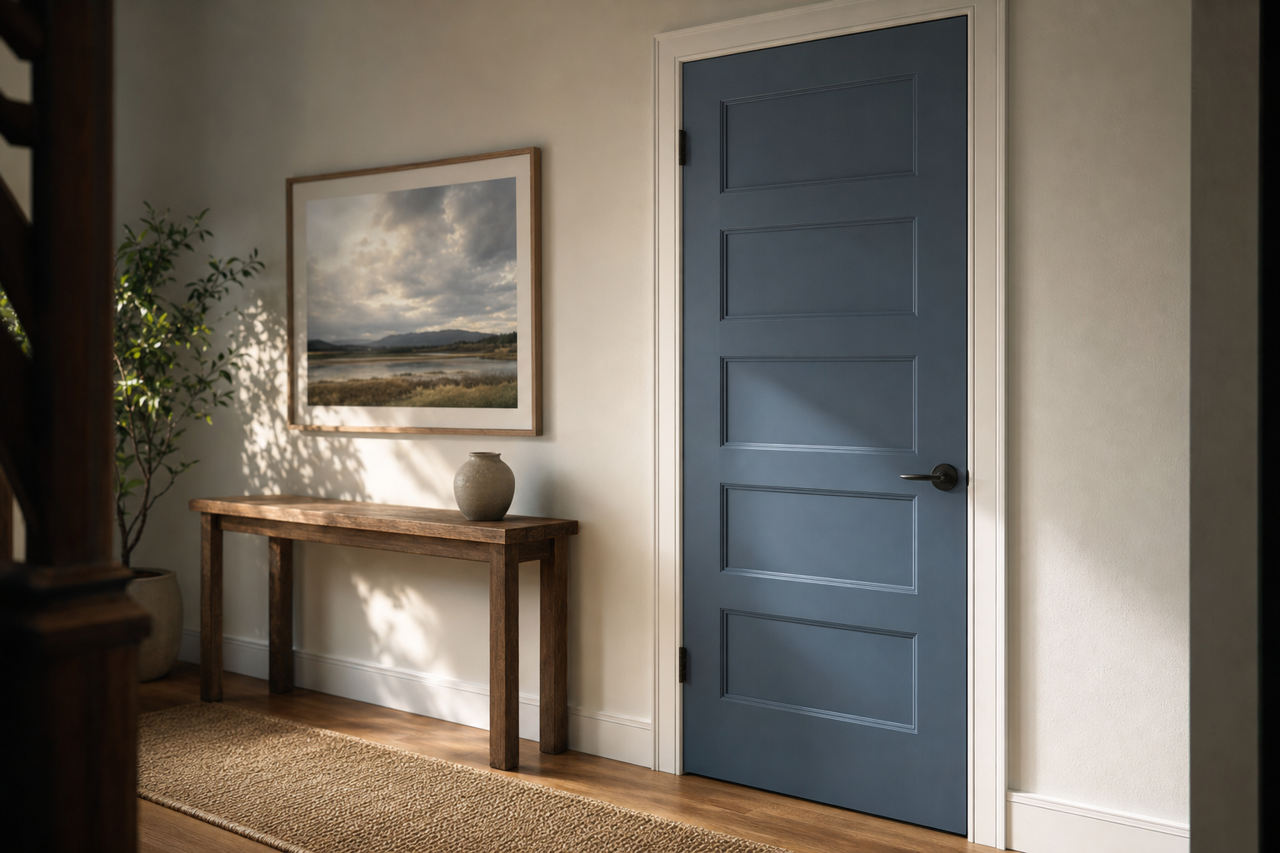 Moon Shade by Valspar on interior-doors