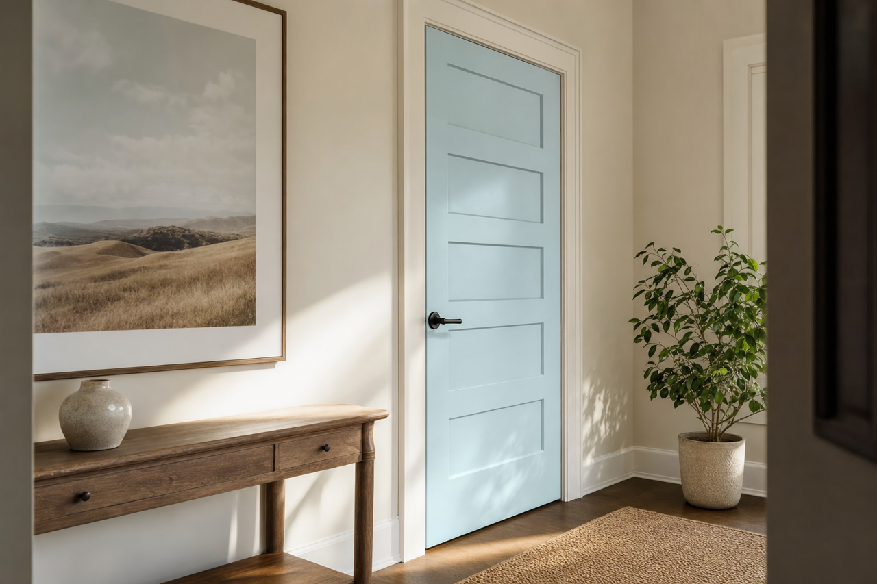 New Day by Valspar on interior-doors