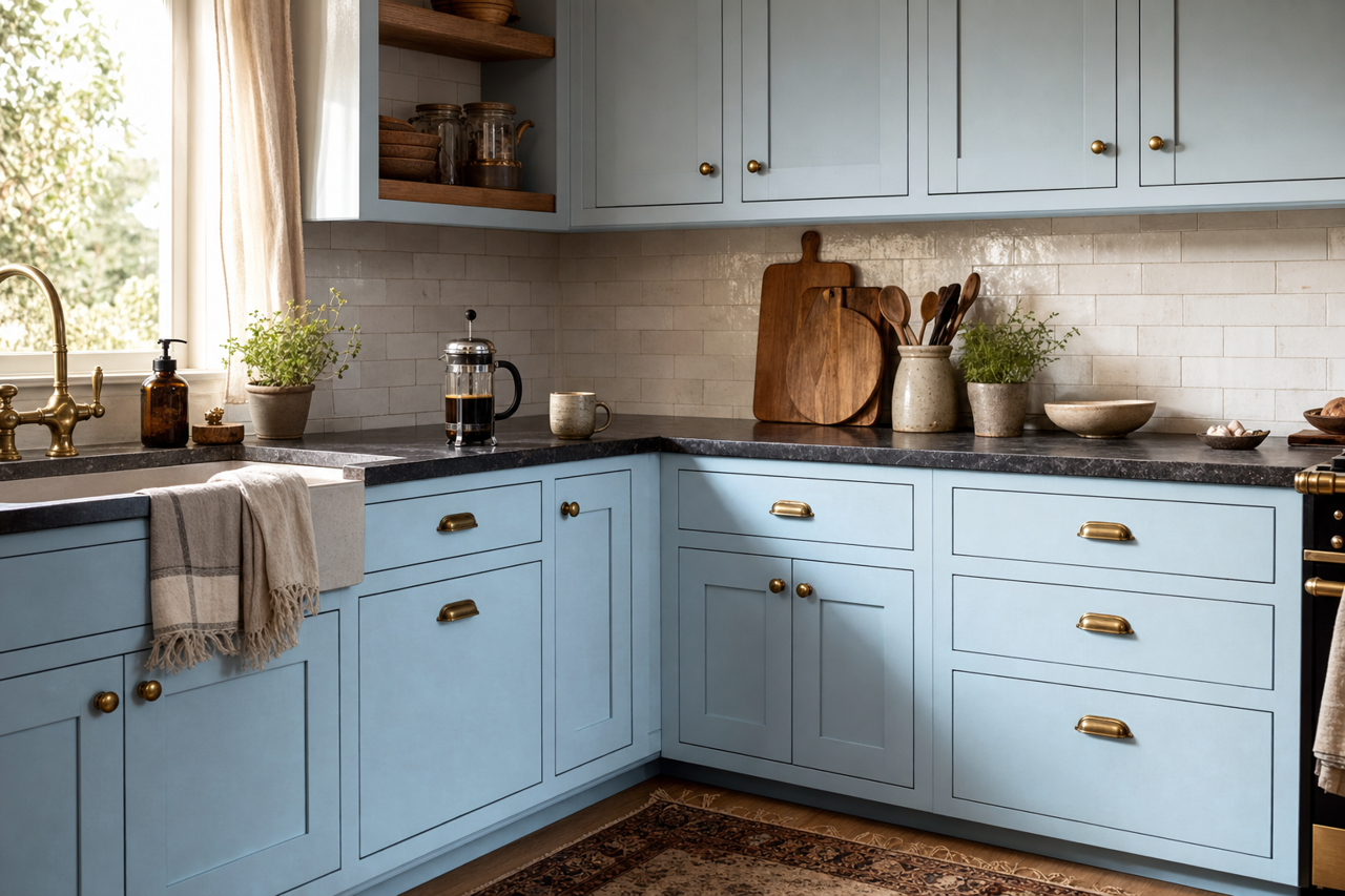 Adrift by Valspar on cabinets